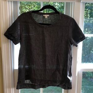 Gap 100% linen tee shirt in charcoal